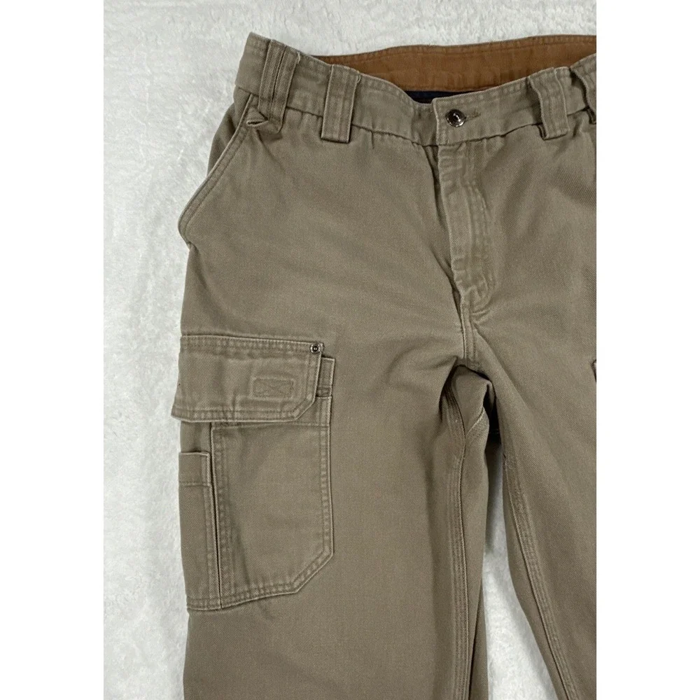 Duluth Trading Cargo Pants Mens 36 Brown Canvas Workwear Utility